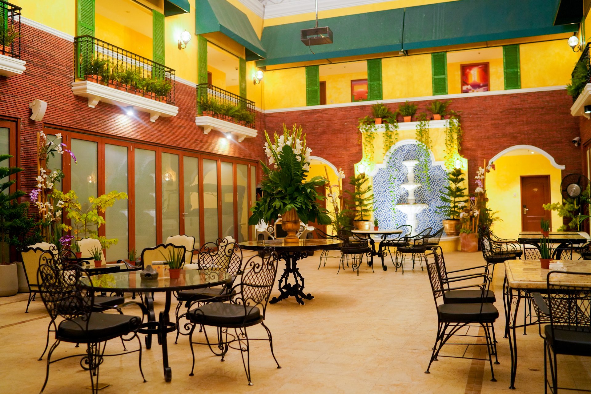 Hotel garden area